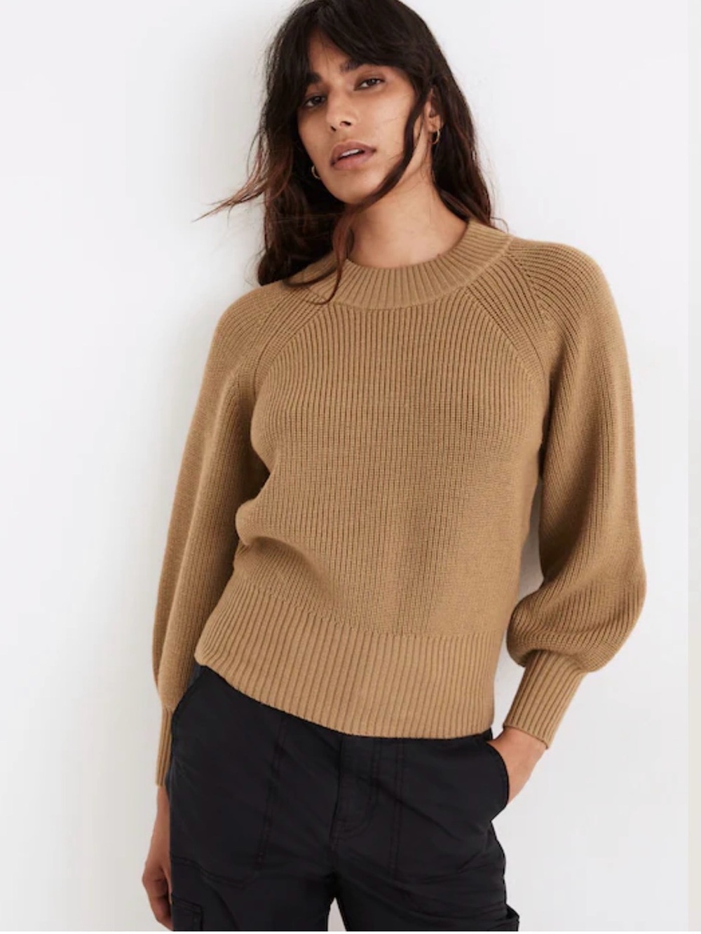 Madewell Poole Balloon Sleeve Sweater Size S